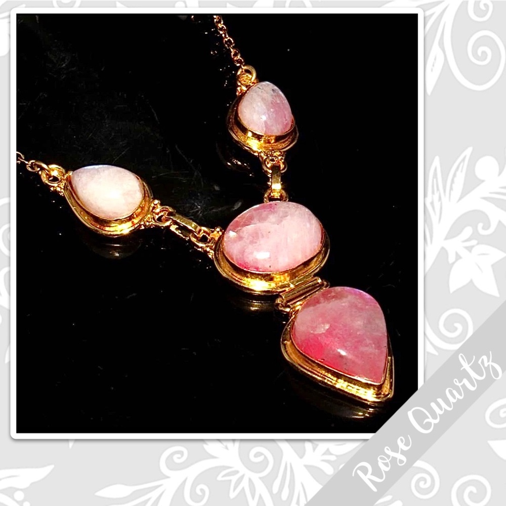 Pink Flash Moonstone Silver Artisan Gold Plated Necklace, 15” Pearl White, Pink
